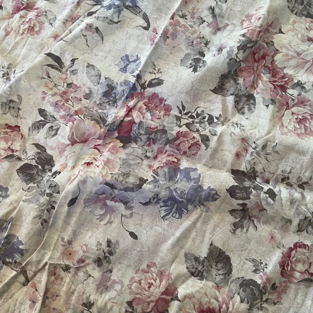 Vintage Curtains Panels Valance‎ Set Country Cottage Cottagecore Floral Rose 80s